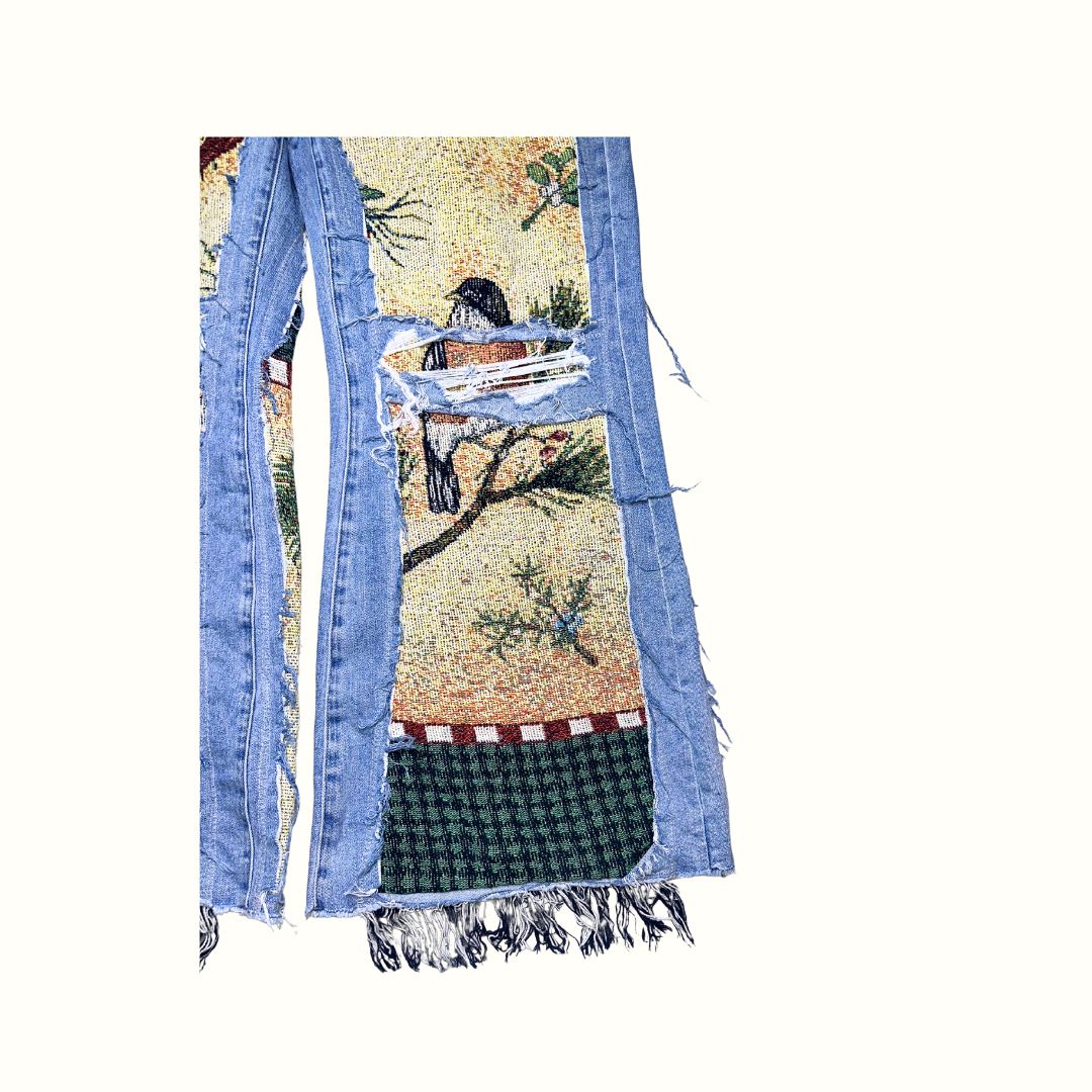 The Bird That Perched Tapestry Jeans  18W 50% OFF