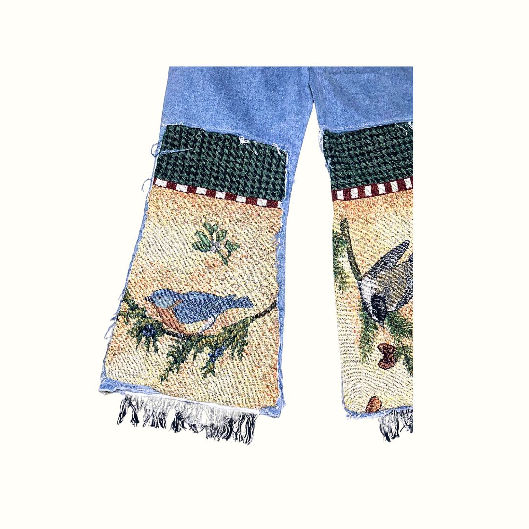 The Bird That Perched Tapestry Jeans  18W 50% OFF