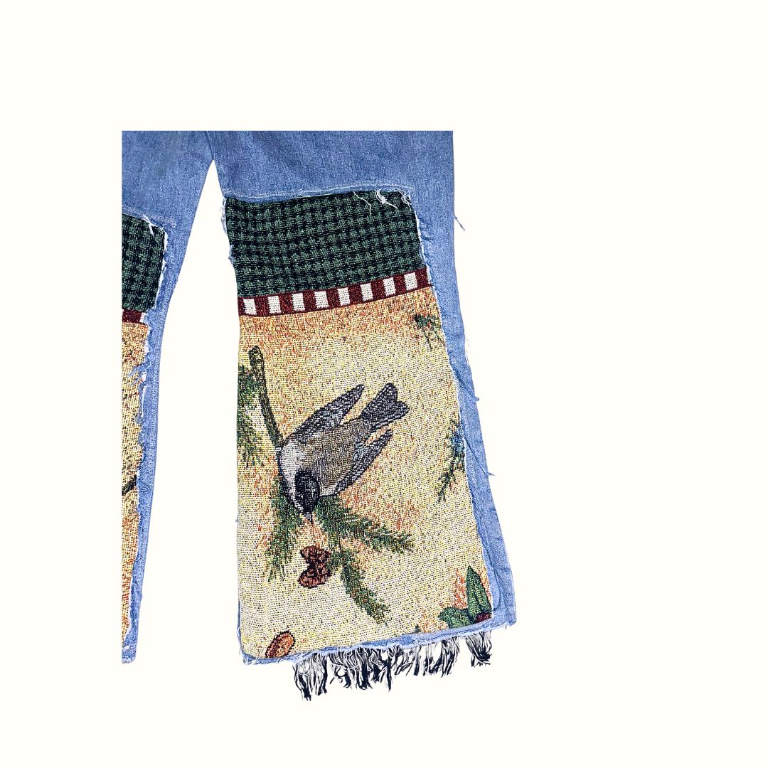 The Bird That Perched Tapestry Jeans  18W 50% OFF