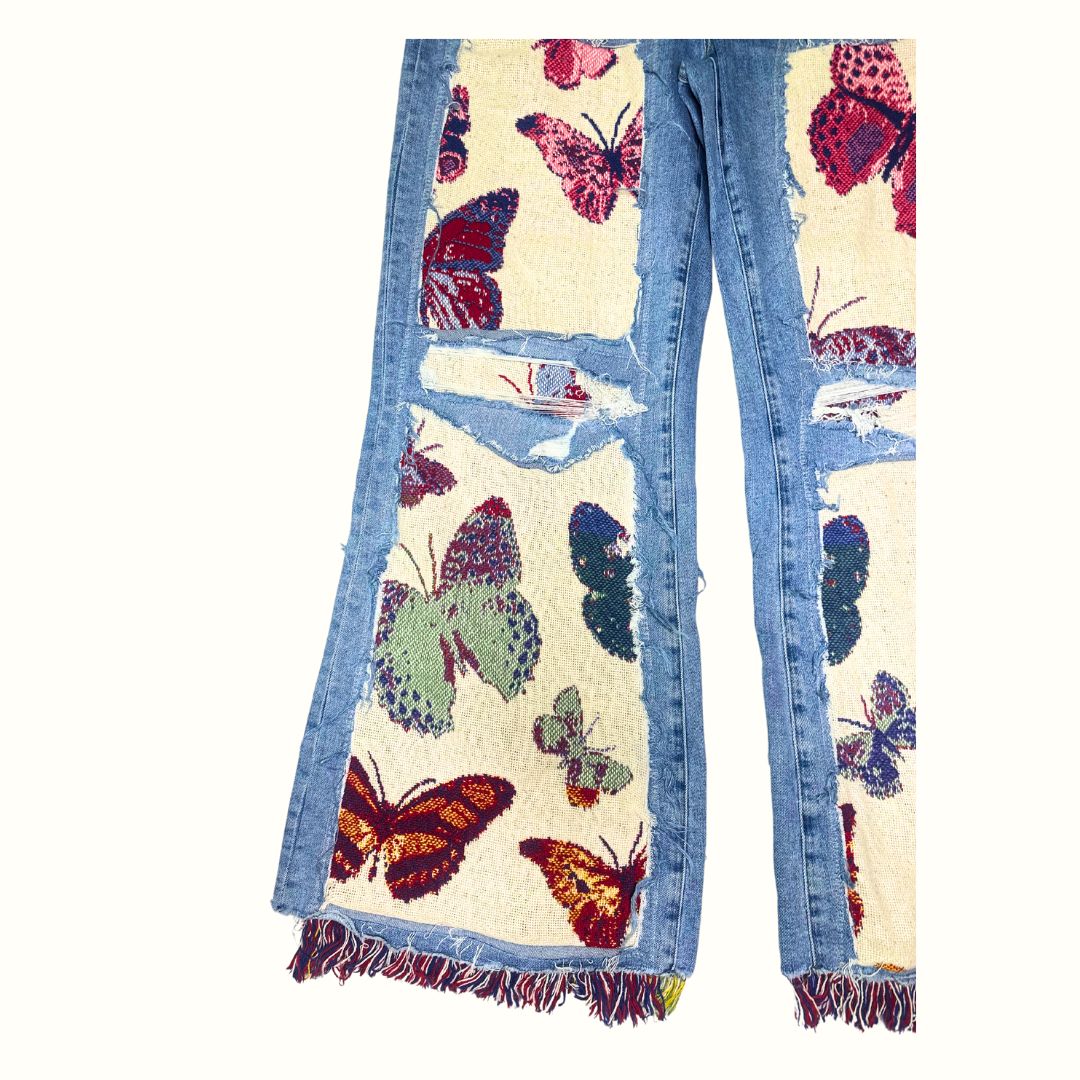 Butterfly Exhibit Tapestry Jeans 16W 50% OFF