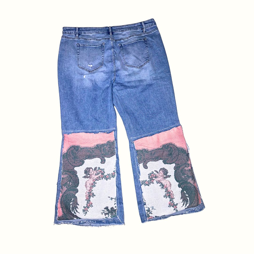 Cupid Tapestry Jeans | 22W 50% OFF